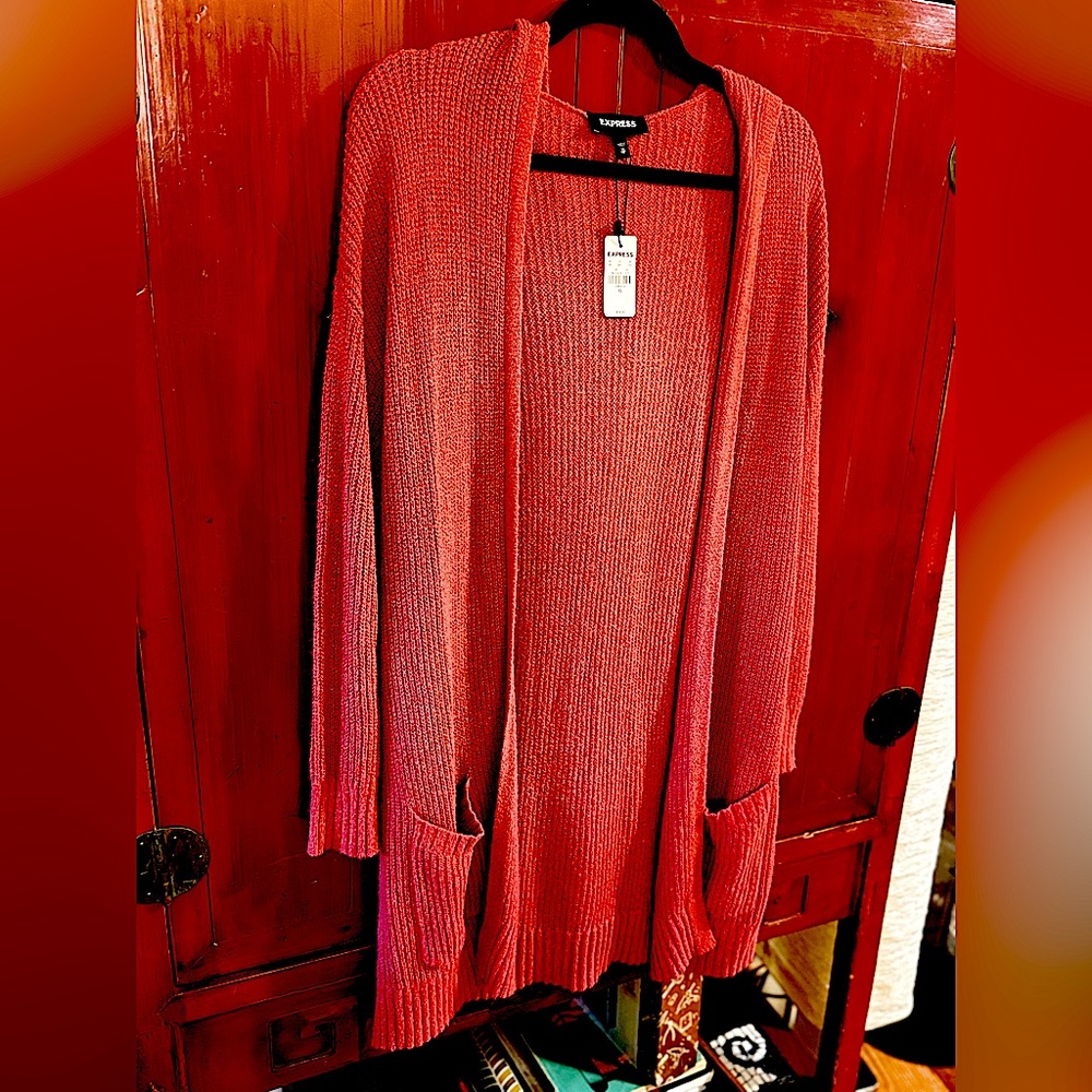Express Sweater Open Cardigan Dusty Rose (See 3rd Photo for Color) New With Tags